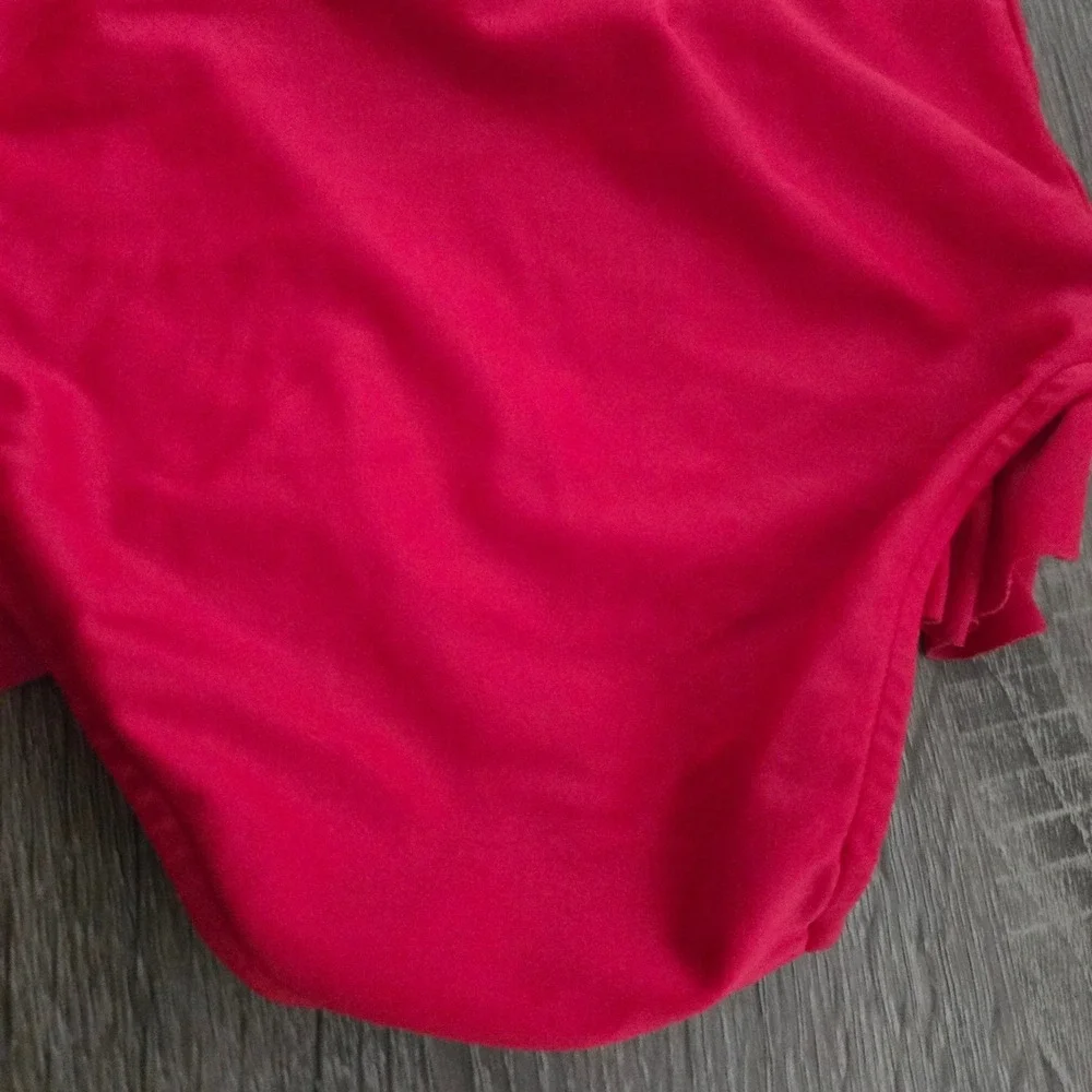 Burberry Red Swimsuit Girl's Toddler Size‎ 2Y Ruffle Detail Plaid Straps
